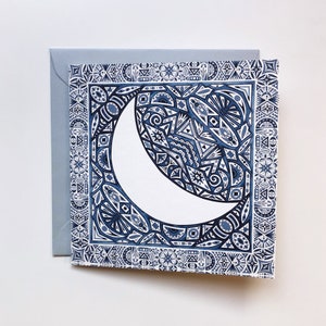 Carte de voeux - Croissant de lune
