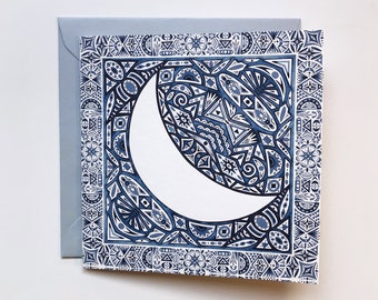 Carte de voeux - Croissant de lune