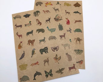 Animal Stickers | Etsy