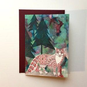 Carte Renard dans la forêt