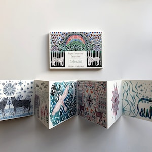 Mini libro de concertina - Celestial