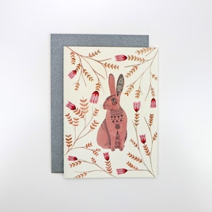 A6 Card - Haas en Tulpen