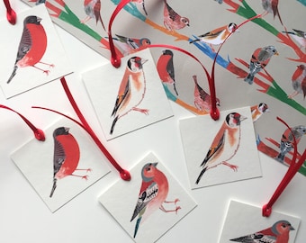 Finches Gift Tags (Set of 6)