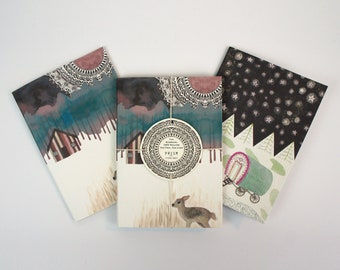 Set of Two Mini Notebooks - Wanderlust Design