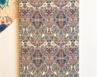 A4 Lined Bewitched Birds Notebook