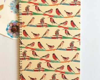 A4 Lined Finches Notebook