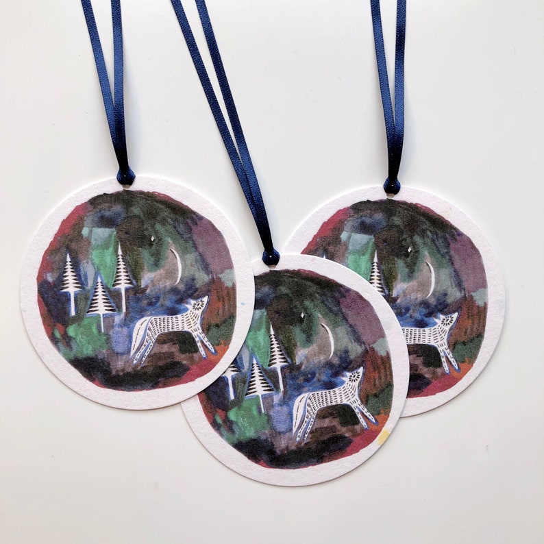 Wolf in the Forest Gift Tags Set of 3