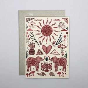 Biglietto di auguri - Love Elephants