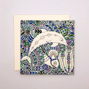Delfin Geometrische Mini-Karte