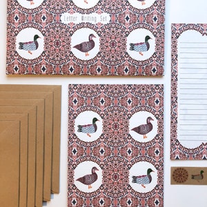 Conjunto de escrita de cartas - patos selvagens