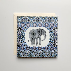 Elephant Blues Mini Carte