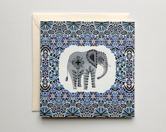 Elephant Blues Mini Card