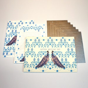 Juego de escritura de cartas - Folk Peacock