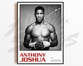 Anthony Joshua Art Print, Boxing Art Print, Boxing Arts Wall Decor, Home Gym Decoration, Sports Gift, Boxing Fighter Poster, Combat poster