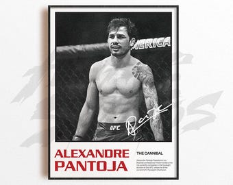 Alexandre Pantoja Art Print, Decoração de parede de artes marciais mistas, Decoração de academia em casa, Presente esportivo, Pôster de lutador de UFC, Arte de MMA