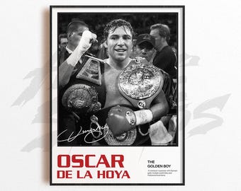 Oscar De La Hoya Art Print, Boxing Art Print, Boxing Arts Wall Decor, Home Gym Decoration, Sports Gift, Boxing Fighter Poster, Combat poster