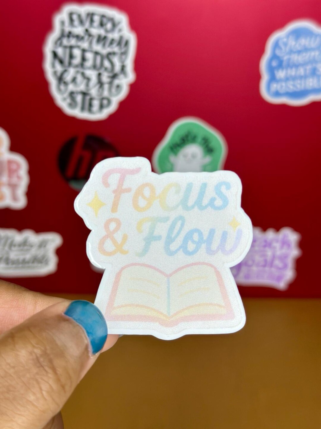 Tech Flow Sticker Focus & Flow Motivational Sticker | Calm Study Sticker | Reading and ...