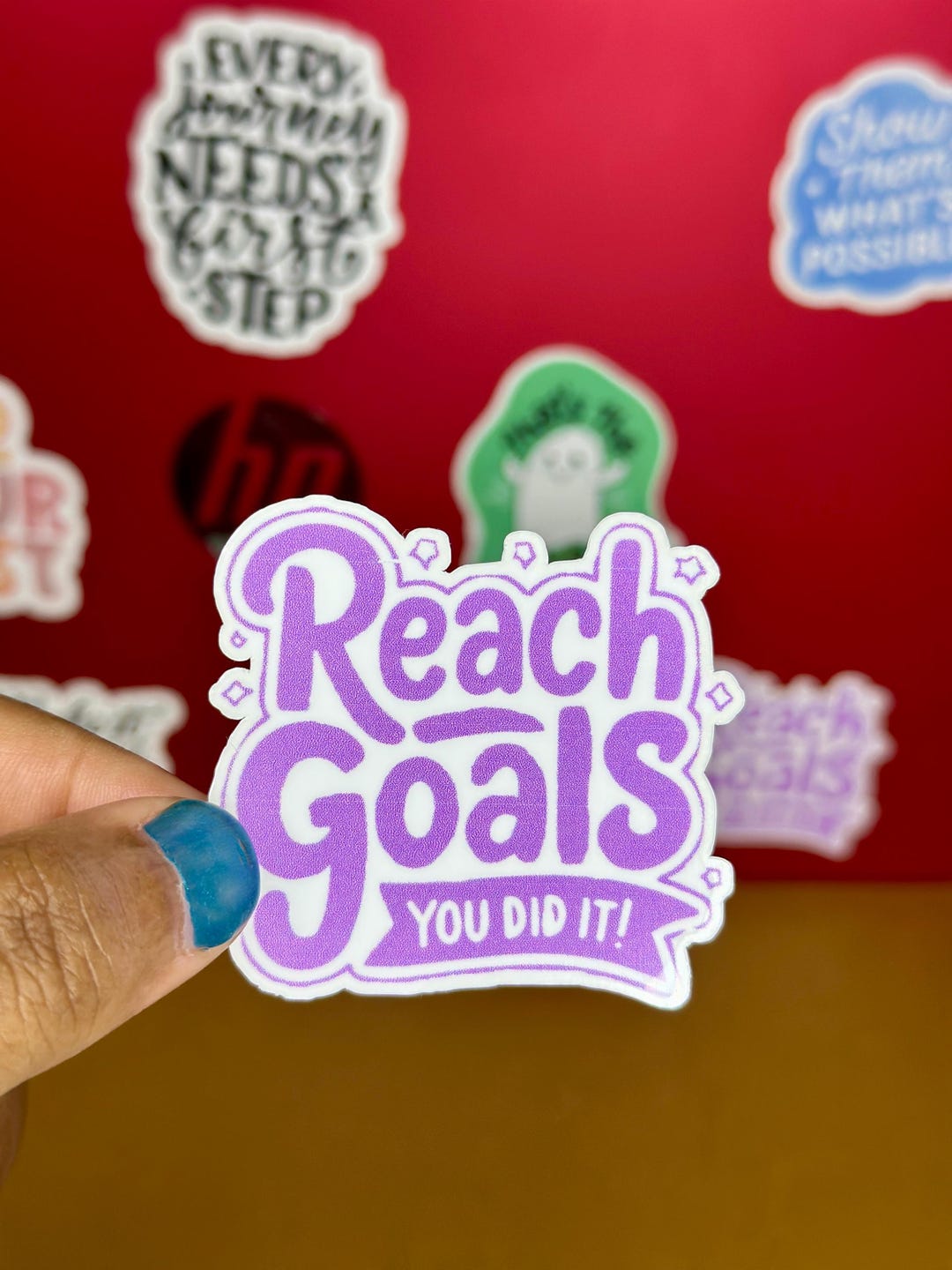 Goal Design Sticker Reach Your Goals Sticker | Motivational Laptop Decal - Etsy