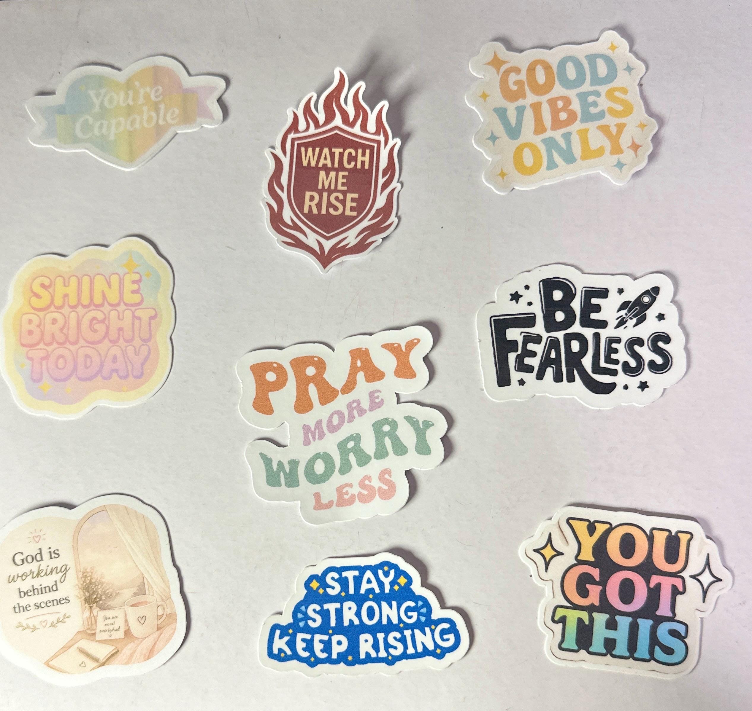 Inspirational Sticker Pack | Waterproof Vinyl Stickers | Positive ...