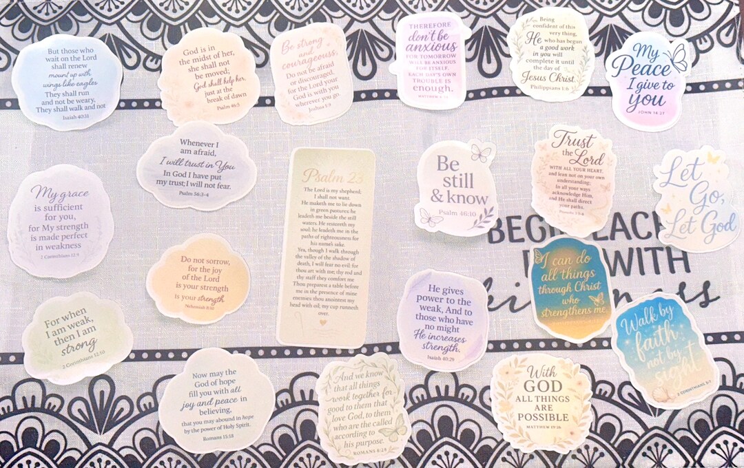 Random Faith Sticker Pack – Scripture and Christian Encouragement ...