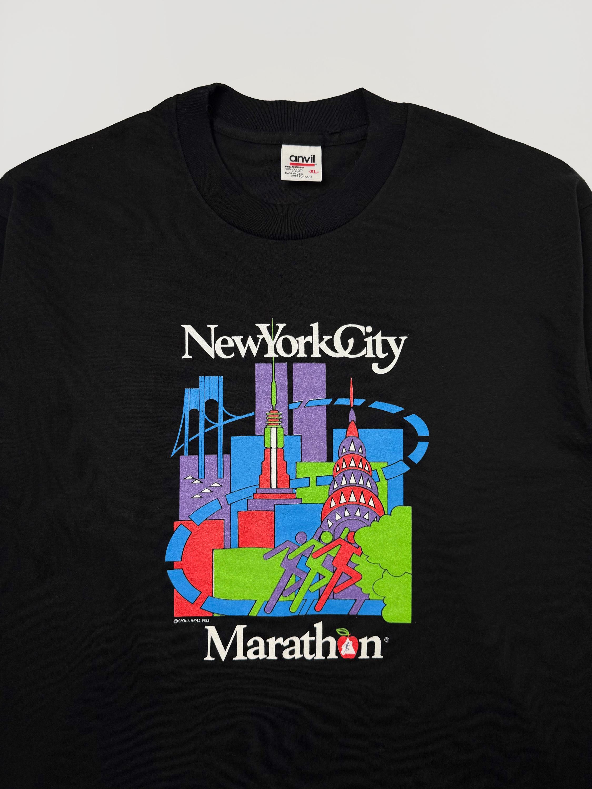 Vintage 1990s New York City Marathon Longsleeve T-shirt Men