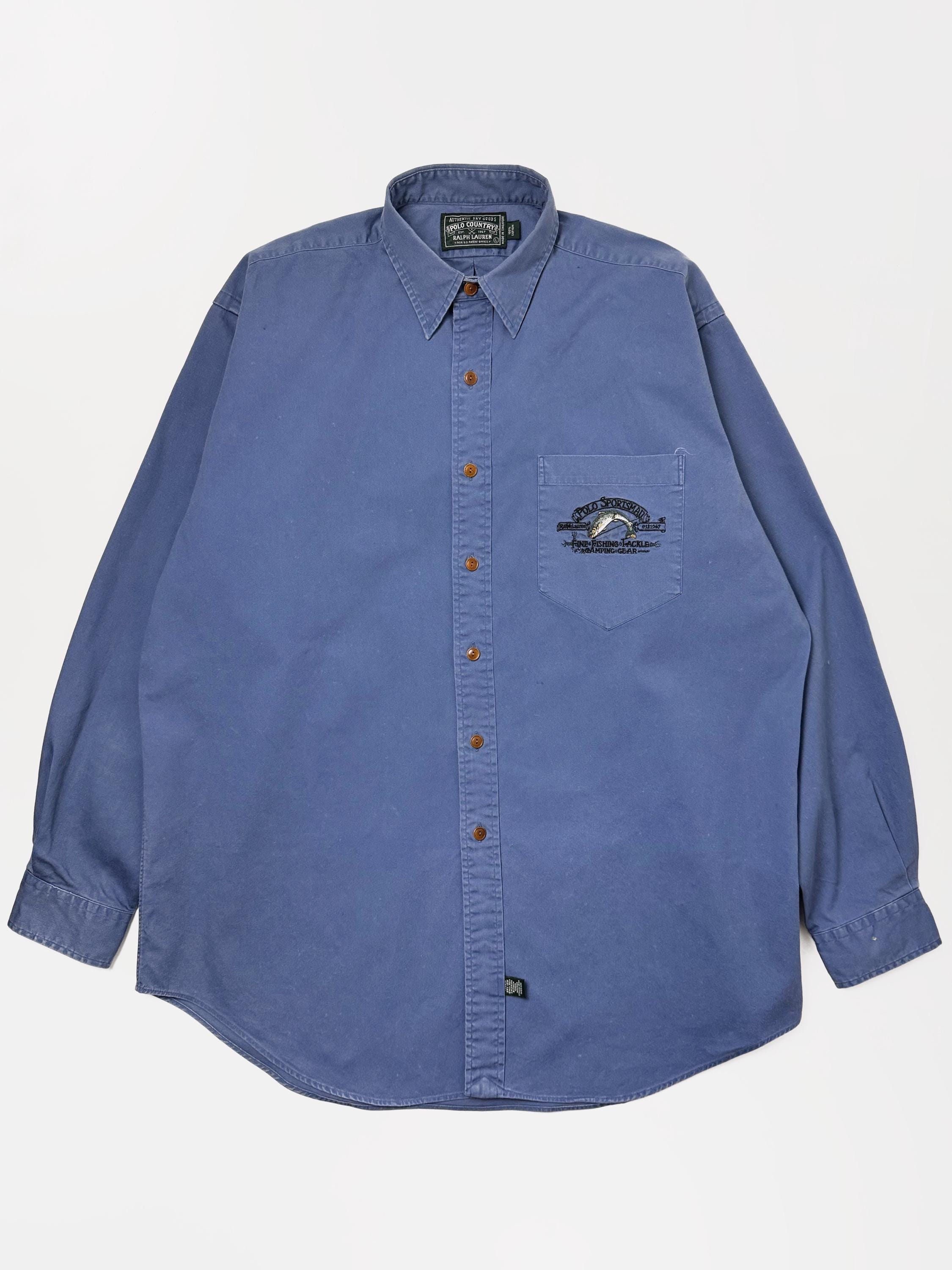 【希少90s】POLO COUNTRY Ralph Lauren 🔥 Polo Country Ralph Lauren® RARE Vintage 90s Chambray Button