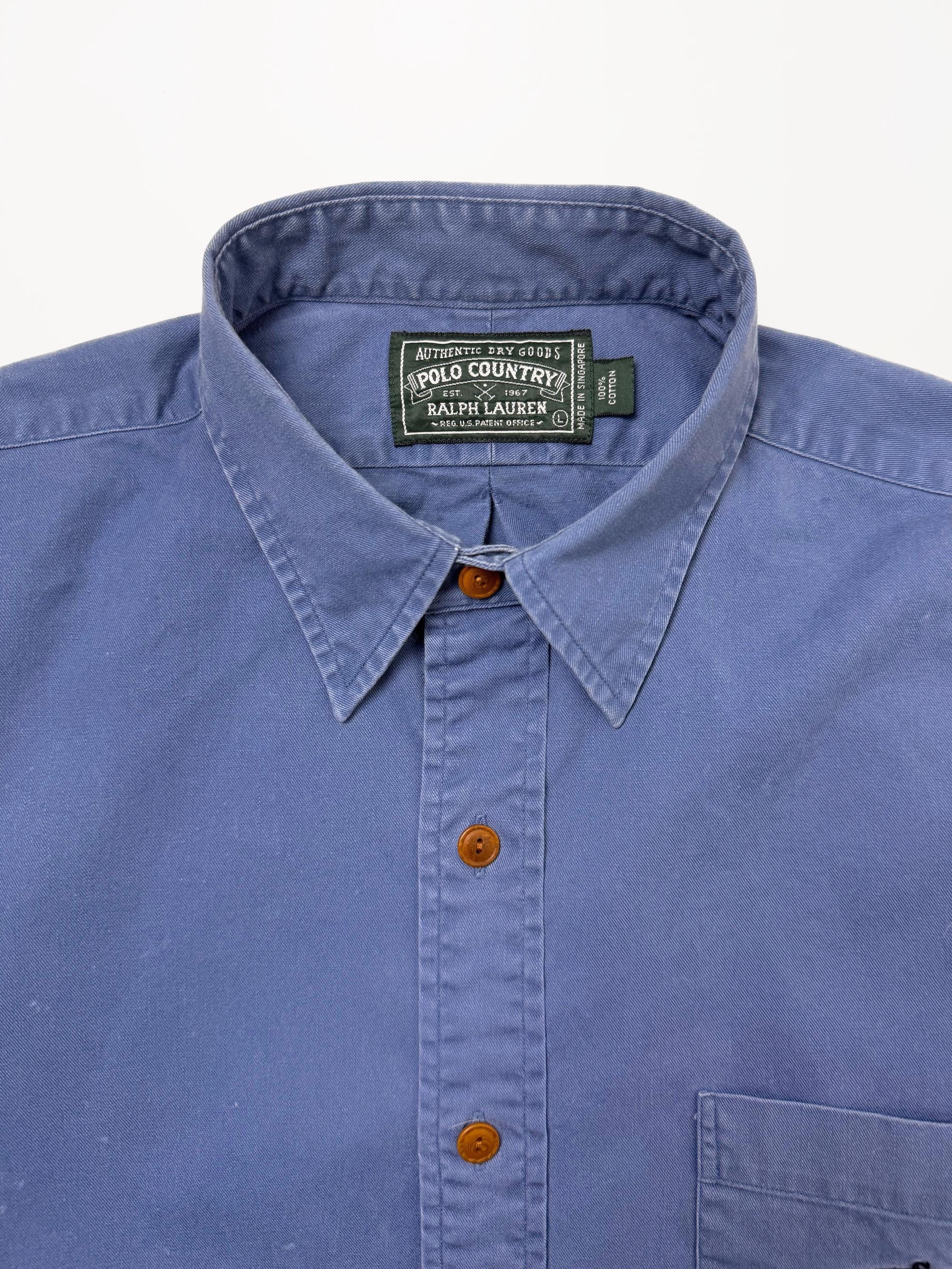 【希少90s】POLO COUNTRY Ralph Lauren Vintage Polo Country Ralph Lauren Jeans Shirt Large 90s Polo Pony