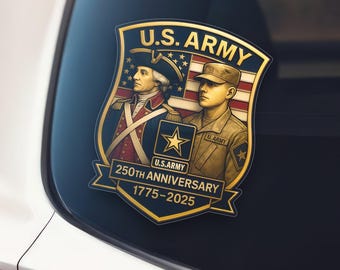 Pegatinas de vinilo del 20.º aniversario del Ejército de EE. UU. para coche, camión, pared, portátil - Pegatina personalizada