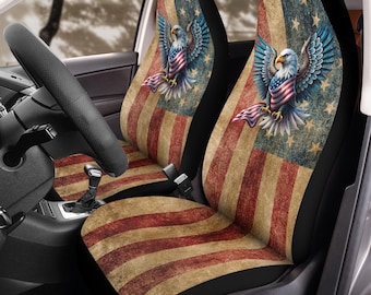 250th America Car Seat Covers Print (set of2 ) - with Foam Option