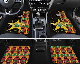 Afro Ghana Independence Day Car Mats Ghanaian 1957 Kente Pattern Car Seat Covers (Set of 2) Accessories Car Floor Mats,