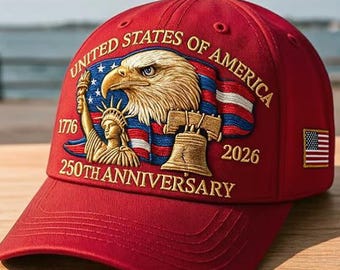 Gorra bordada del 250 aniversario de EE. UU.