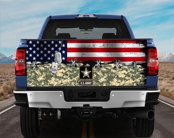 Military Car Wrap, U.s Army Truck Tailgate Decal Camo Pattern Flag I Am A Soldier - Auto Car Sunshade