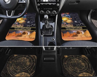 Afro Egyptian Pyramids Car Mats Ancient African Achievements Galaxy Car Seat Covers (Set of 2) Accessories Car Floor Mats,