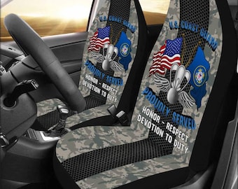 USCG Aviation Survival TECHNICIAN AST Logo Orgullosamente servido - Fundas para asientos de coche (juego de 2), Accesorios Alfombrillas para coche, Alfombrilla delantera para coche