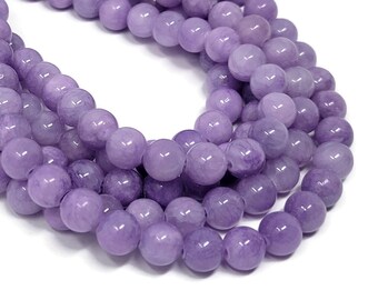 Fashion 10mm Natural Lavender Jade Round Gemstone Beads Necklace 18" AAA Fashion 10mm Natural Lavender Jade Round Gemstone Beads Necklace 18" AAA