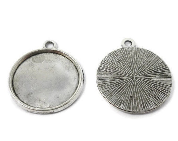 2pcs tibetan silver color oval plain style cabochon settings EF2081 
