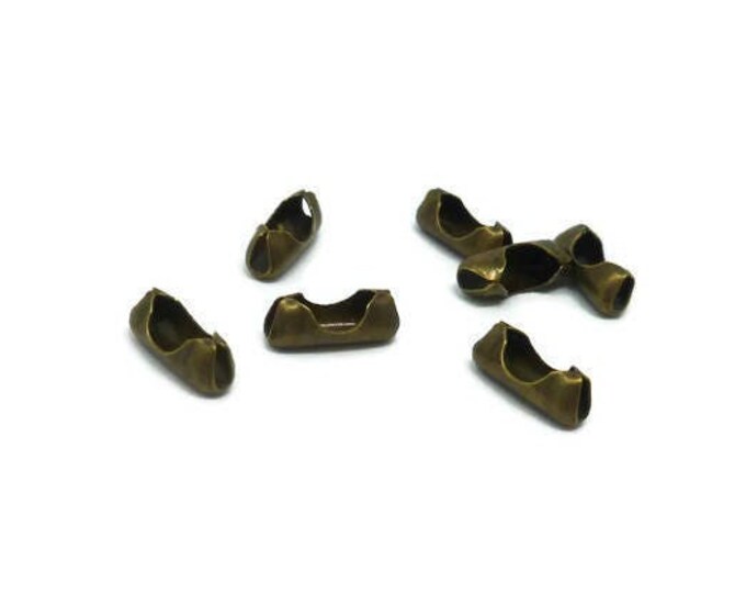 Antique Bronze Ball Chain Connector - Fits 3mm to 3.2mm Chain Diameter - 50 100 250 500 1000 pieces - Clasp - bulk chain ends