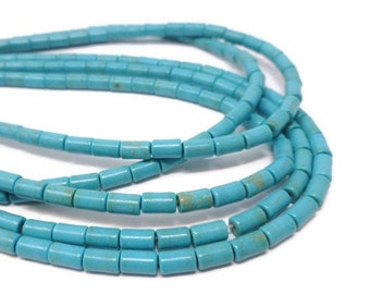 opaque turquoise beads Tube 13mm Lot of 2050 units