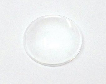 Clear Glass 20mm Round Cabochon - 20mm by 6mm - magnifying dome blanks -  DIY craft - bulk for bezels pendants magnets 10 25 50 100 pieces