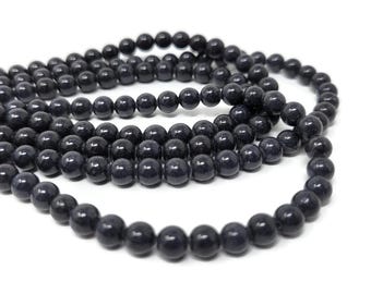 Black Jade 6mm Round Bead - 69 Beads - whole strand