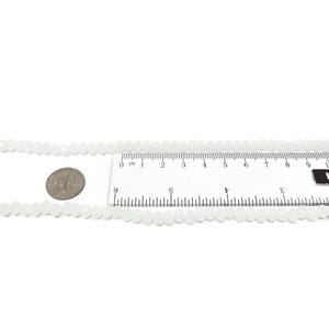 White Faceted Glass Rondelle Bead - 6x4.5mm - about 100 Beads - whole strand - cut glass abacus image 3
