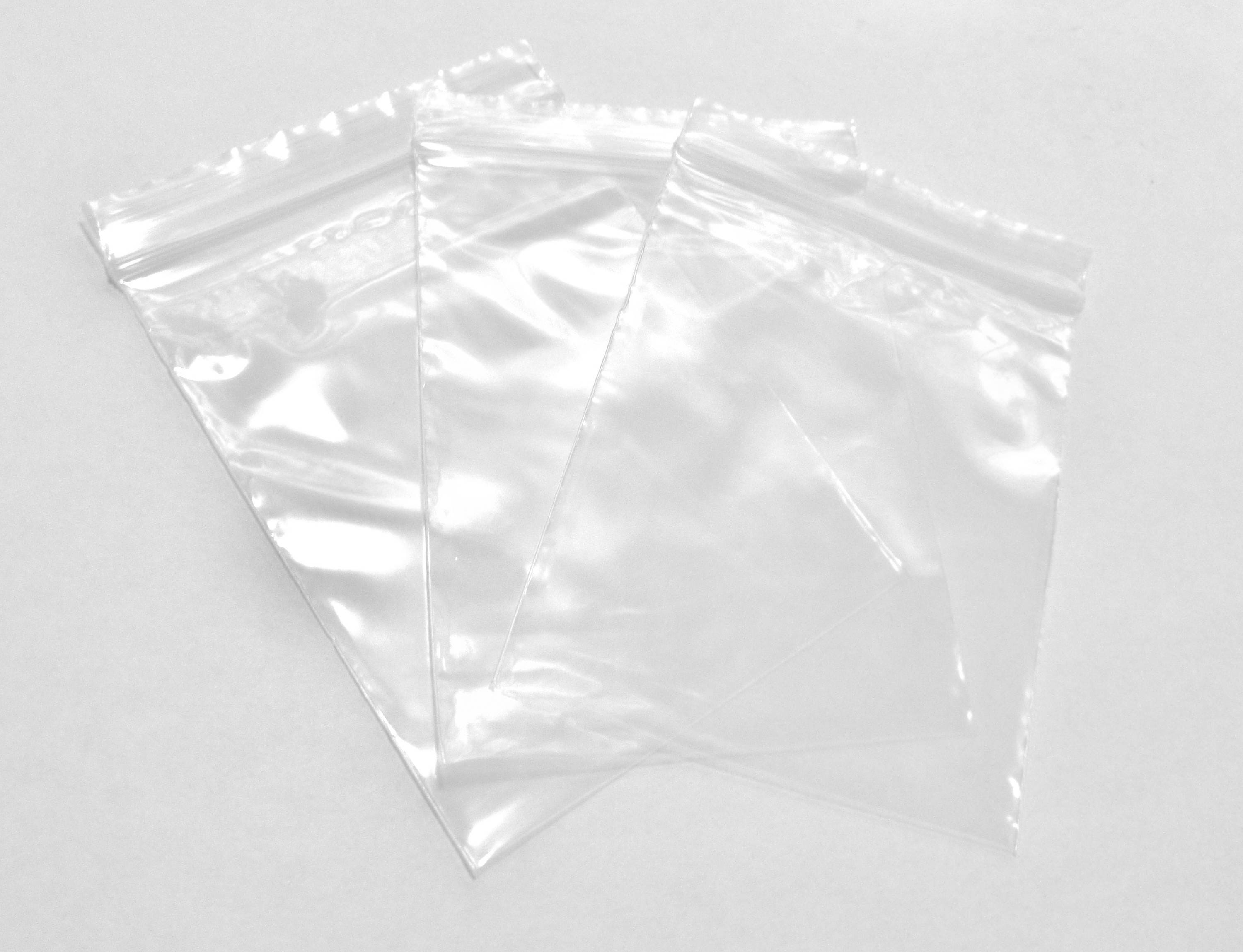 Clear Zip Bag 4 x 3 100 count 2 mil Poly Zipper Closure