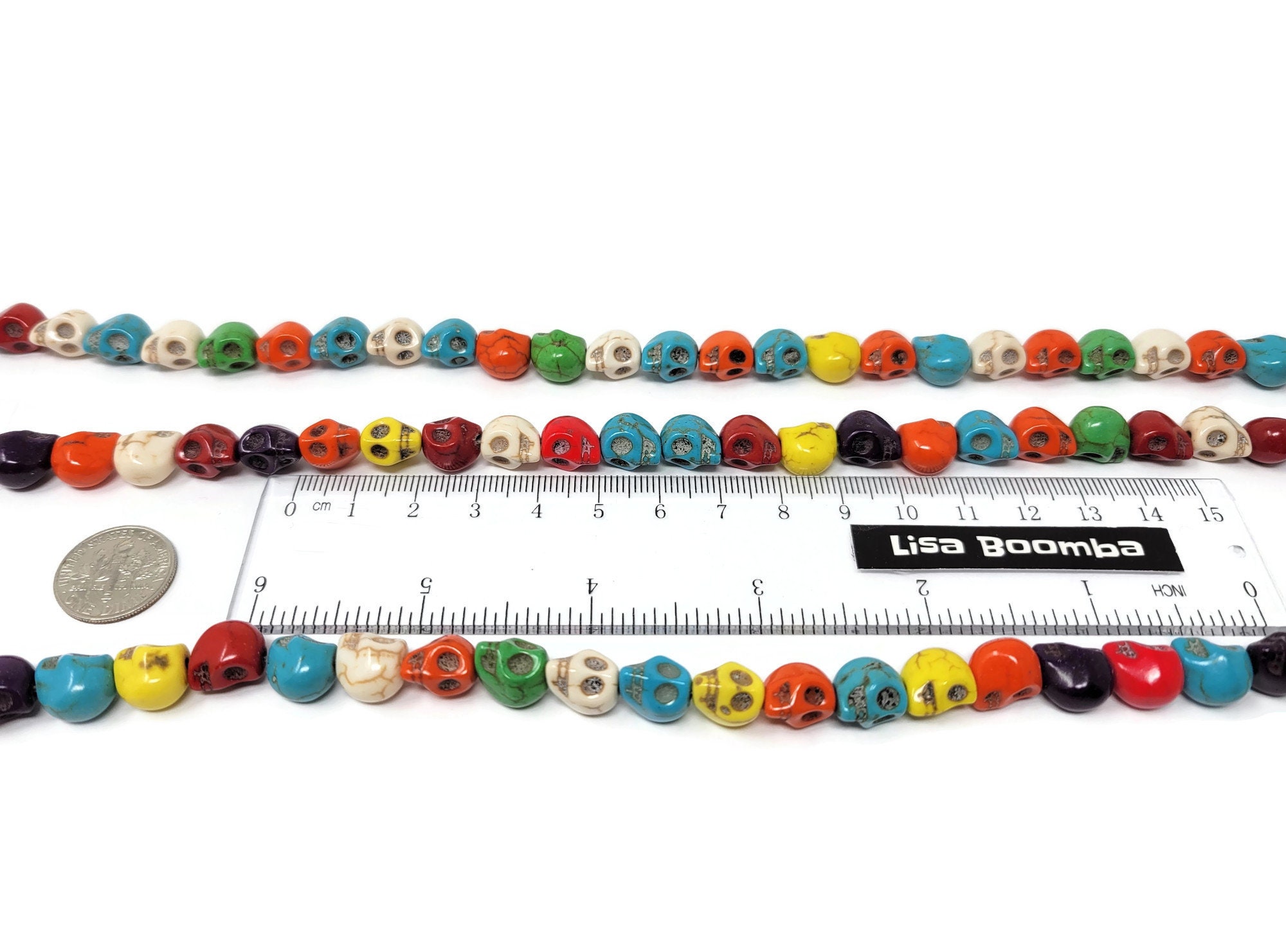 Howlite Skull Beads  Dyed Skull Shaped Beads - Available in 8mm 10mm –  Only Beads