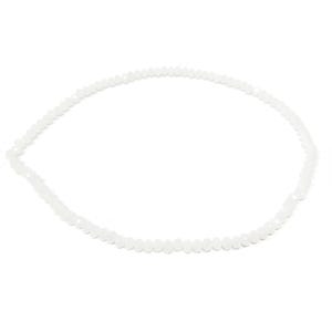 White Faceted Glass Rondelle Bead - 6x4.5mm - about 100 Beads - whole strand - cut glass abacus image 8
