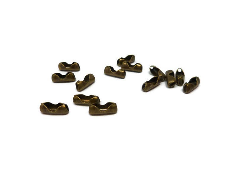 Antique Bronze Ball Chain Connector Clasp Fits 2mm Chain Etsy