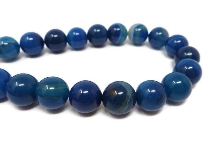 Round Blue Agate Bead main image 0