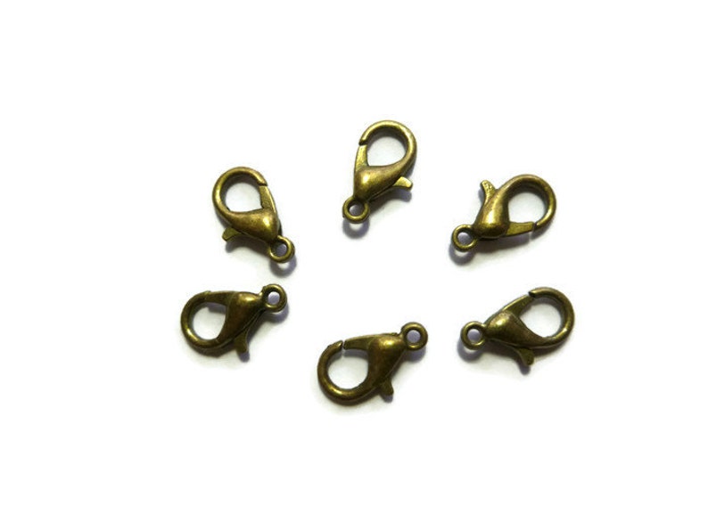 Antique Bronze Lobster Claw Clasp Spring Clasp 12mm X 6mm Etsy