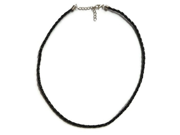 Black Braided Cord Necklace Imitation Leather 5 10 25 Necklaces
