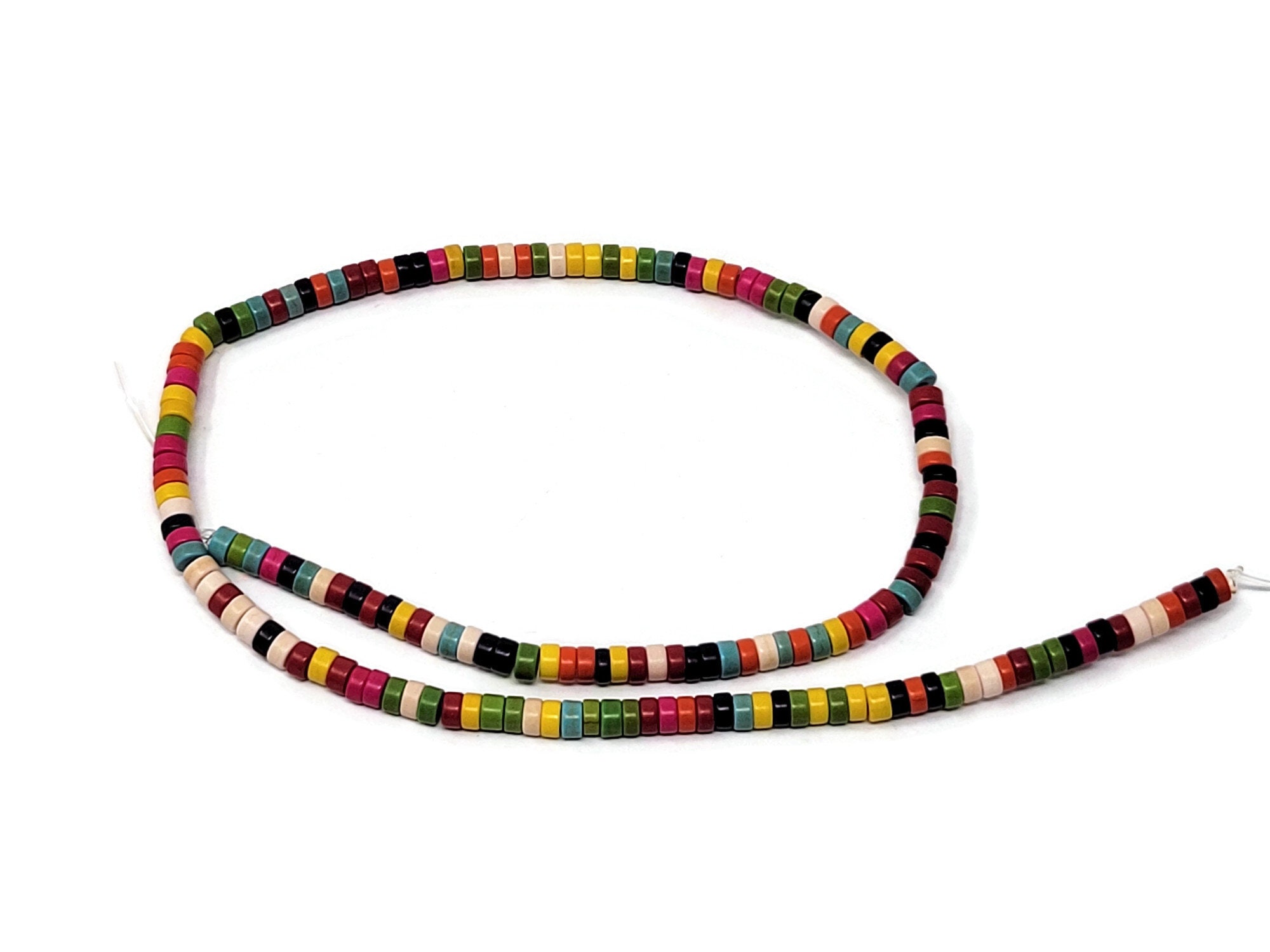Heishi Beads 3mm Bright Multicolor (35 Strand)