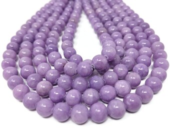 4mm Light Purple/ Magenta Jade Round Beads 16" 4mm Light Purple/ Magenta Jade Round Beads 16"
